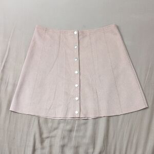 Forever 21 Light Beige Button-Front Mini Skirt